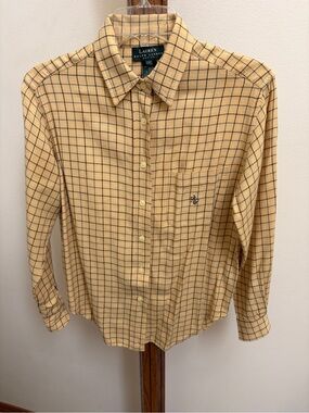 Ralph Lauren Yellow Plaid Button-Down Shirt